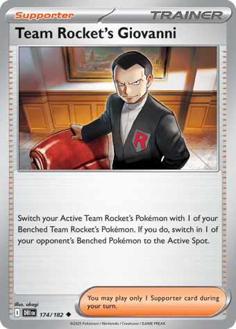 Team Rocket's Giovanni Destined Rivals Pokemon Card Team Rocket's Giovanni Destined Rivals Pokemon Card