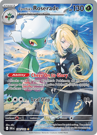 Cynthia's Roserade Destined Rivals Pokemon Card