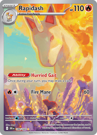 Rapidash Destined Rivals Pokemon Card