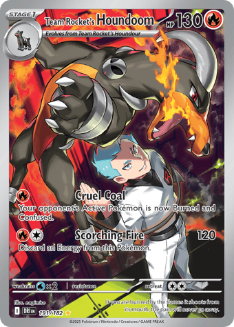 Team Rocket's Houndoom Destined Rivals Pokemon Card