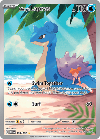 Misty's Lapras Destined Rivals Pokemon Card
