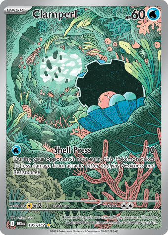 Clamperl Destined Rivals Pokemon Card