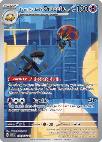 Team Rocket's Orbeetle Destined Rivals Pokemon Card