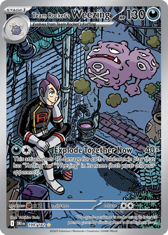 Team Rocket's Weezing Destined Rivals Pokemon Card