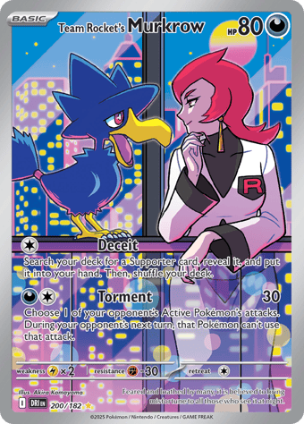 Team Rocket's Murkrow Destined Rivals Pokemon Card