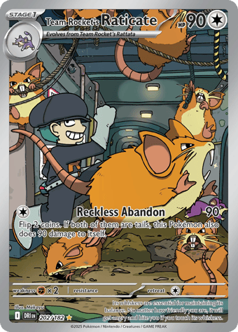 Team Rocket's Raticate Destined Rivals Pokemon Card