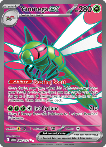 Yanmega EX Destined Rivals Pokemon Card