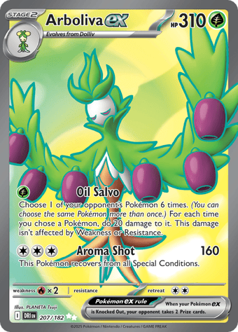 Arboliva EX Destined Rivals Pokemon Card