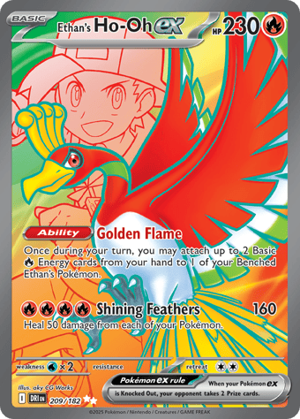 Ethan's Ho-Oh EX Destined Rivals Pokemon Card