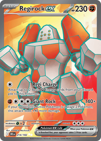 Regirock EX Destined Rivals Pokemon Card