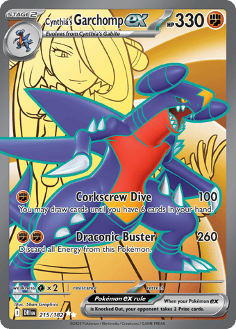 Cynthia's Garchomp EX Destined Rivals Pokemon Card