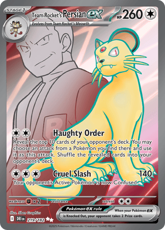 Team Rocket's Persian EX Destined Rivals Pokemon Card