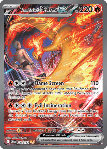 Team Rocket's Moltres EX Destined Rivals Pokemon Card