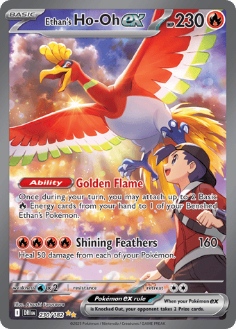 Ethan's Ho-Oh EX Destined Rivals Pokemon Card