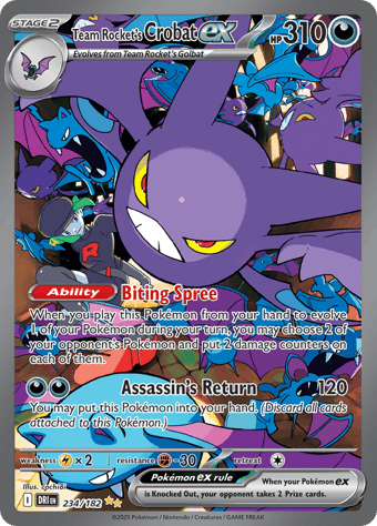 Team Rocket's Crobat EX Destined Rivals Pokemon Card