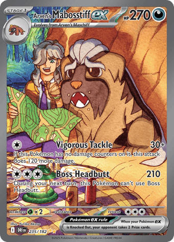 Arven's Mabosstiff EX Destined Rivals Pokemon Card