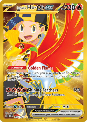 Ethan's Ho-Oh EX Destined Rivals Pokemon Card