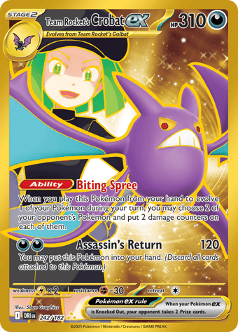 Team Rocket's Crobat EX Destined Rivals Pokemon Card
