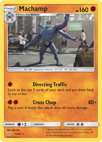 Machamp Detective Pikachu Pokemon Card