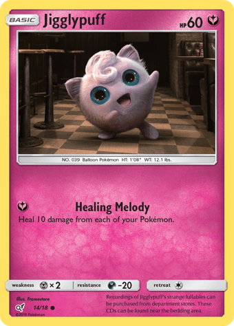 Jigglypuff Detective Pikachu Pokemon Card