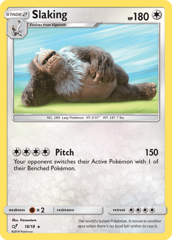 Slaking Detective Pikachu Pokemon Card