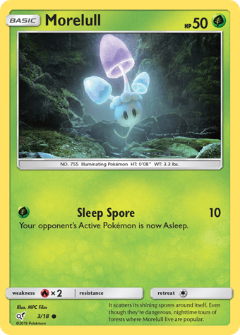 Morelull Detective Pikachu Pokemon Card