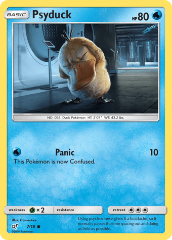 Psyduck Detective Pikachu Pokemon Card