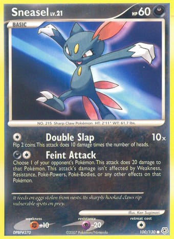 Sneasel Diamond & Pearl Pokemon Card