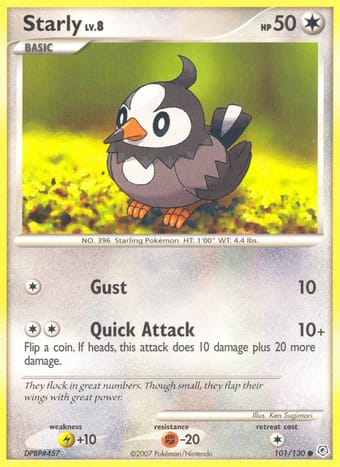Starly Diamond & Pearl Pokemon Card