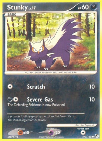 Stunky Diamond & Pearl Pokemon Card