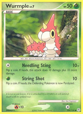 Wurmple Diamond & Pearl Pokemon Card