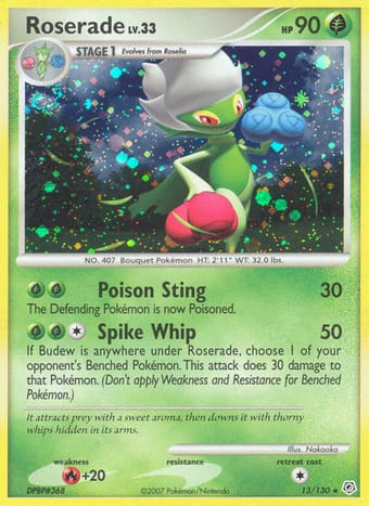 Roserade Diamond & Pearl Pokemon Card