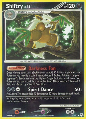 Shiftry Diamond & Pearl Pokemon Card