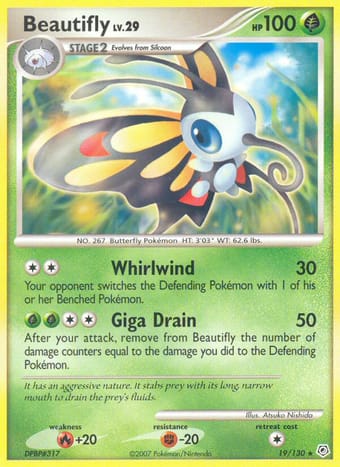 Beautifly Diamond & Pearl Pokemon Card