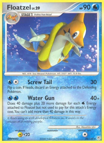 Floatzel Diamond & Pearl Pokemon Card