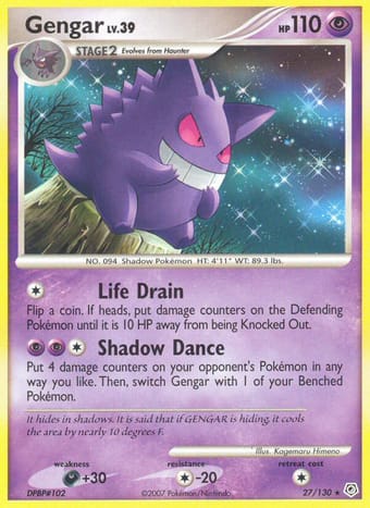 Gengar Diamond & Pearl Pokemon Card