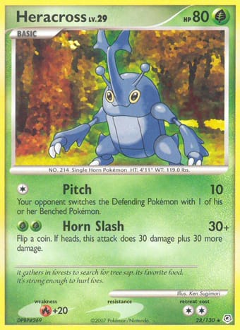 Heracross Diamond & Pearl Pokemon Card