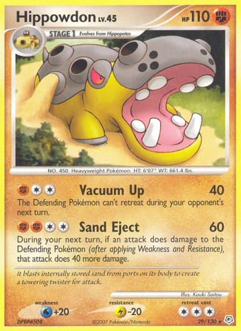 Hippowdon Diamond & Pearl Pokemon Card