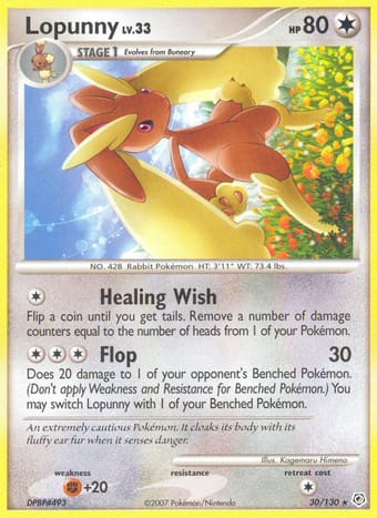 Lopunny Diamond & Pearl Pokemon Card