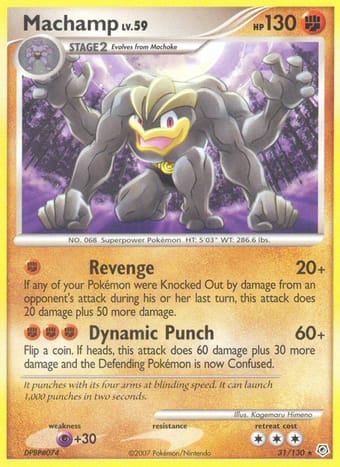 Machamp Diamond & Pearl Pokemon Card