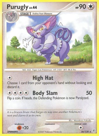 Purugly Diamond & Pearl Pokemon Card