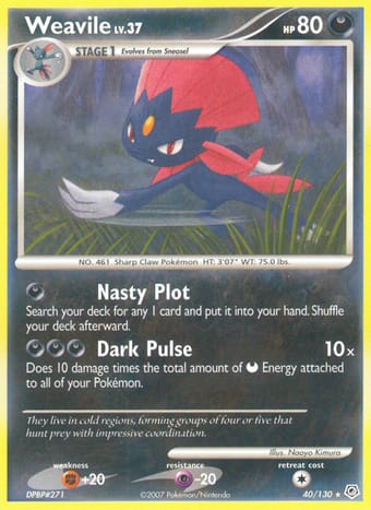 Weavile Diamond & Pearl Pokemon Card