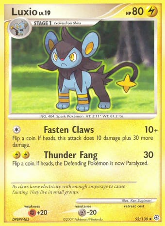 Luxio Diamond & Pearl Pokemon Card