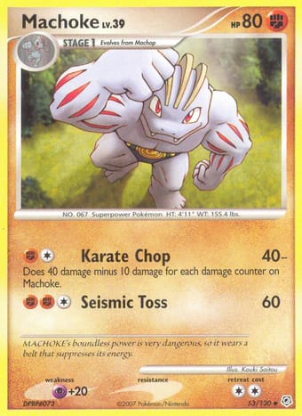 Machoke Diamond & Pearl Pokemon Card
