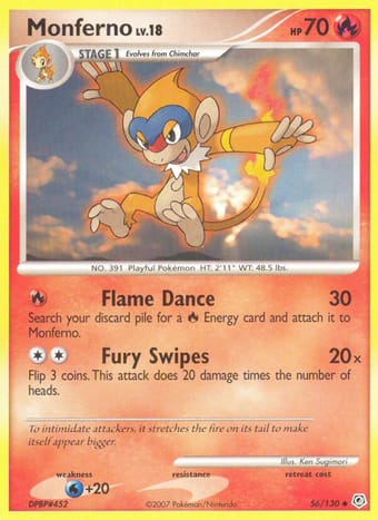 Monferno Diamond & Pearl Pokemon Card