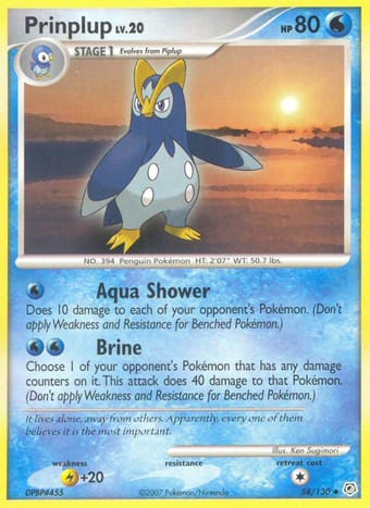 Prinplup Diamond & Pearl Pokemon Card