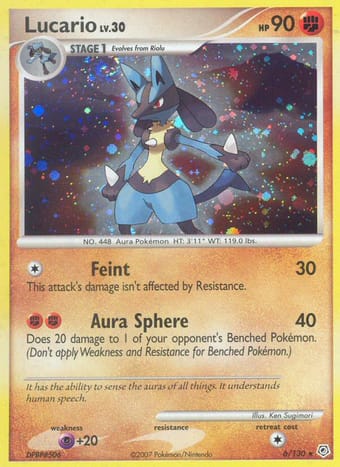 Lucario Diamond & Pearl Pokemon Card