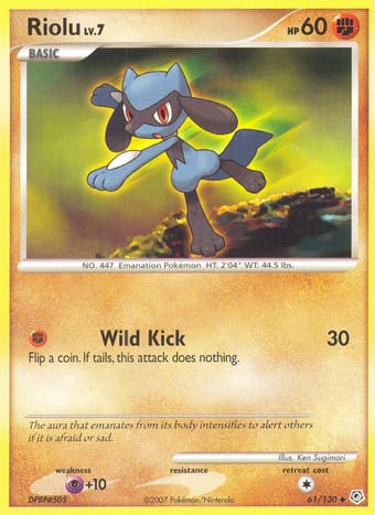 Riolu Diamond & Pearl Pokemon Card