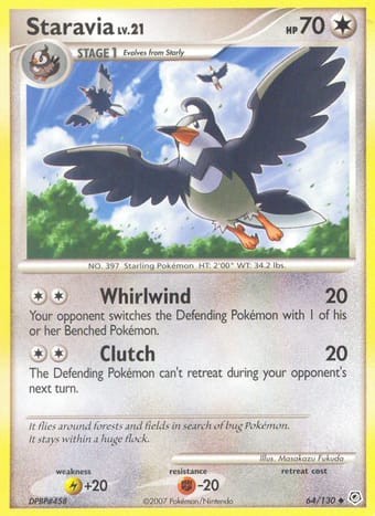 Staravia Diamond & Pearl Pokemon Card