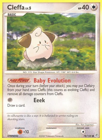 Cleffa Diamond & Pearl Pokemon Card